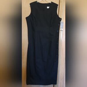 Vtg NOS Terri Ellen Dress Womens Sz 14 100% Cotton Woven Pencil Maxi Sleeveless